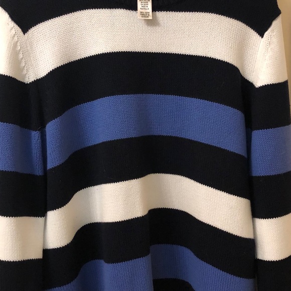 Evan-Picone Sweater. Bright Color Stripes. - Picture 6 of 7